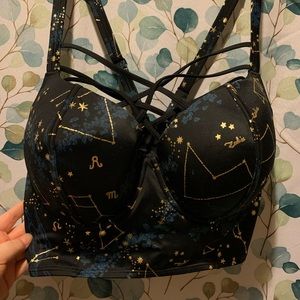 Torrid Zodiac Astrology Celestial Swim Top with Underwire